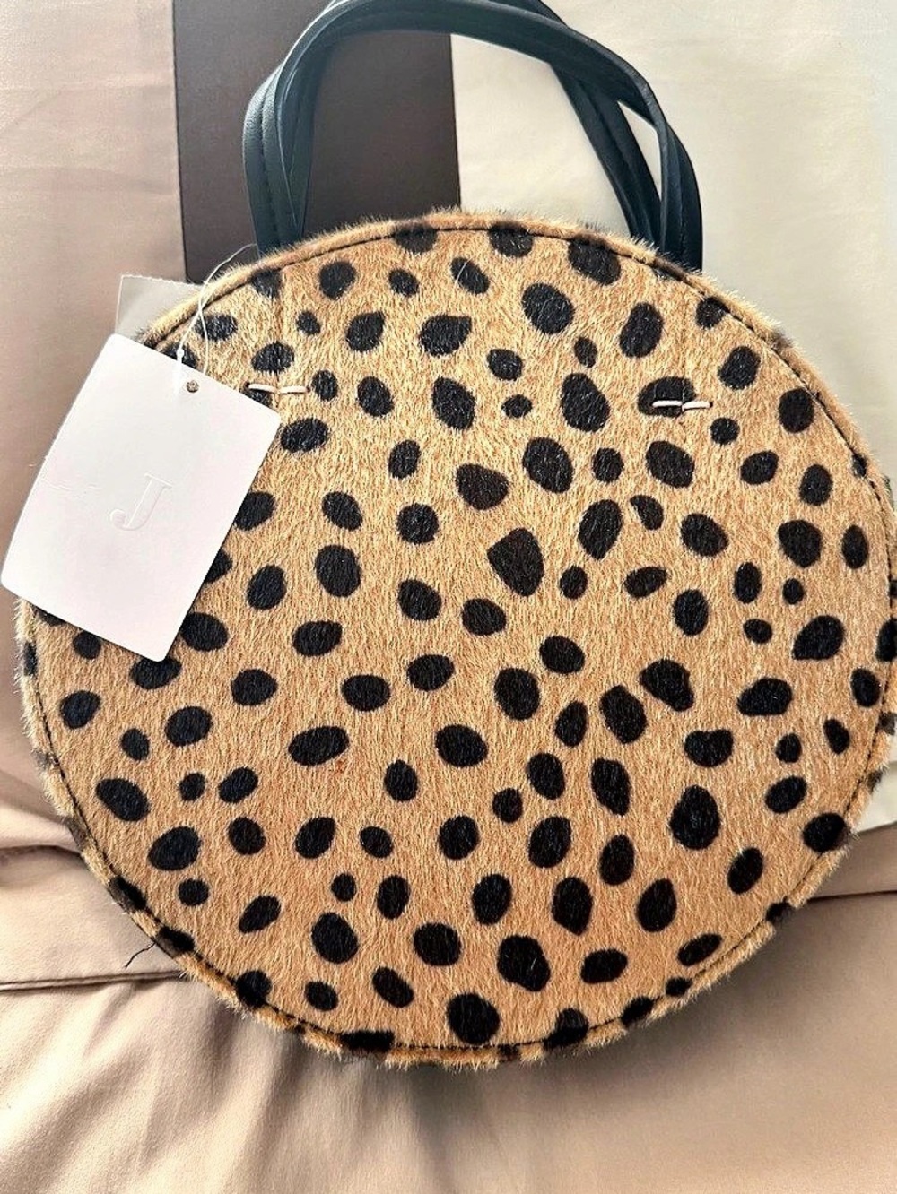 Leopard Print Round Shoulder Bag NWT
